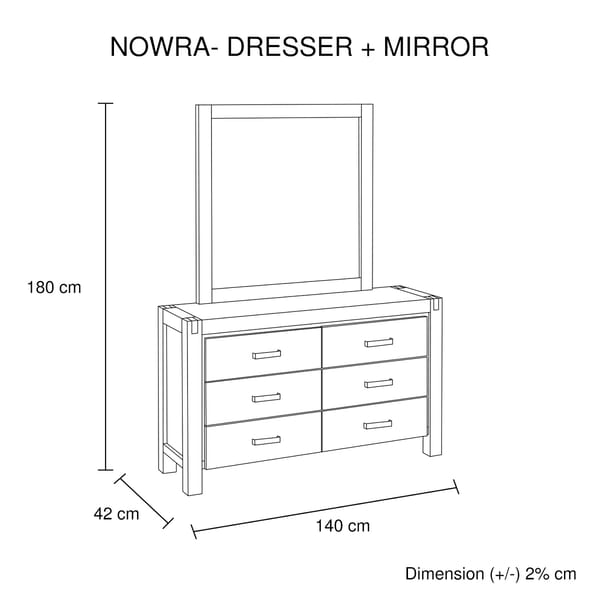 Setuply™ Nowra Bedroom Suite – Solid Acacia Timber
