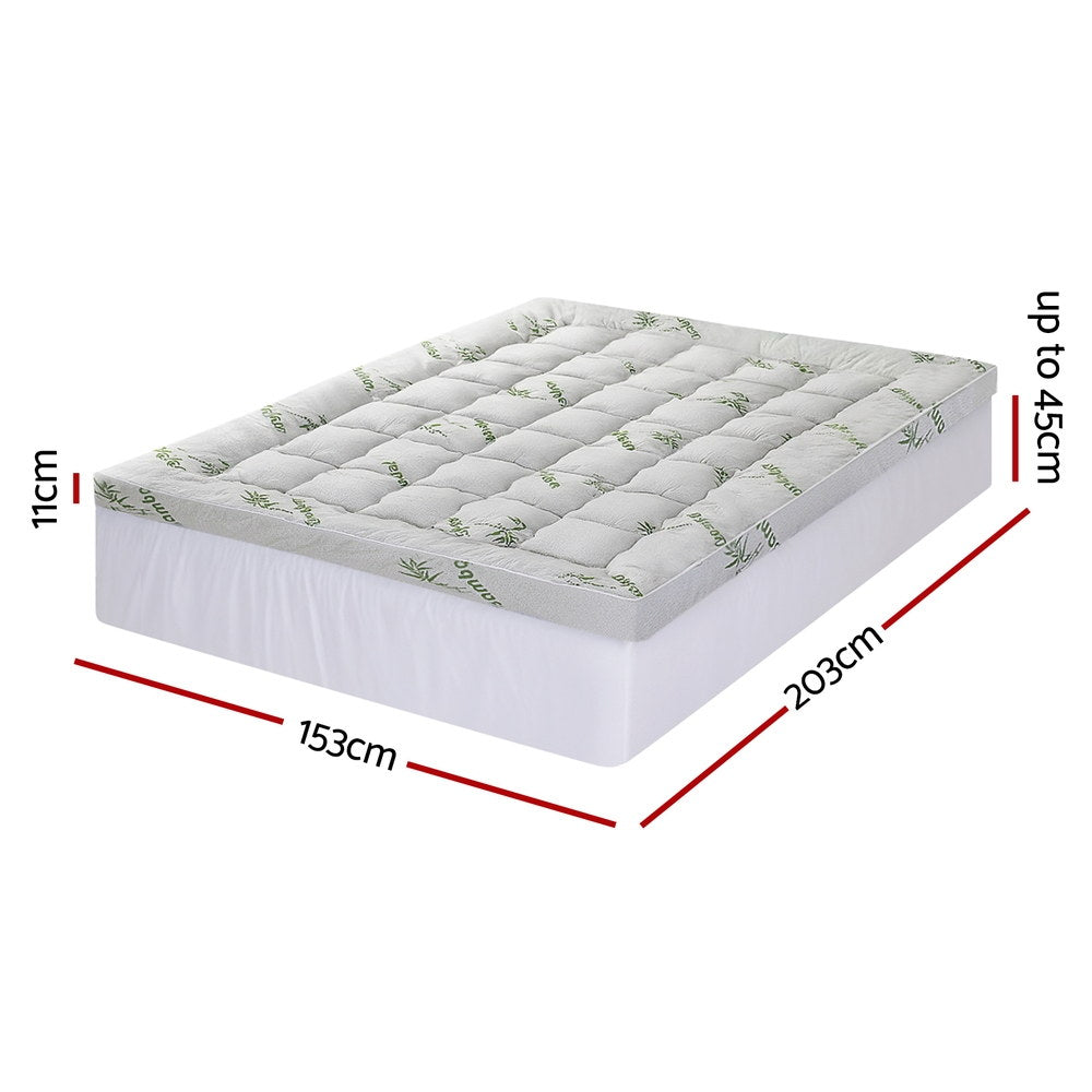Setuply Luxury™ Bamboo Pillowtop Mattress Topper – Premium Hospitality Collection