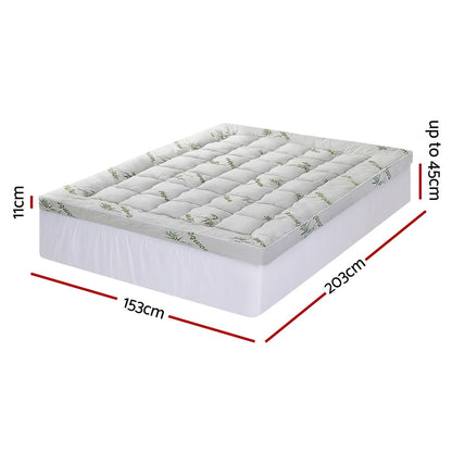 Setuply Luxury™ Bamboo Pillowtop Mattress Topper – Premium Hospitality Collection