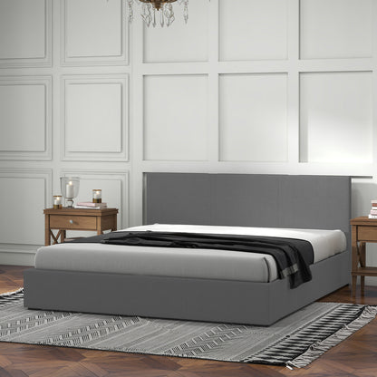 Milano Sienna Luxury Bed with Headboard (Model 2) - Grey No.28 - King-1951134894885310465