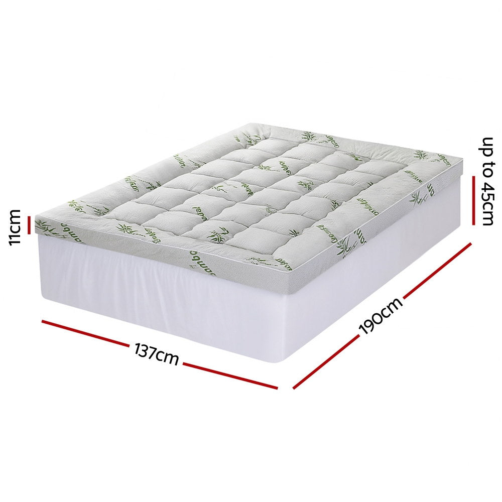 Setuply Luxury™ Bamboo Pillowtop Mattress Topper – Premium Hospitality Collection