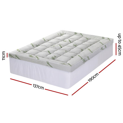 Setuply Luxury™ Bamboo Pillowtop Mattress Topper – Premium Hospitality Collection