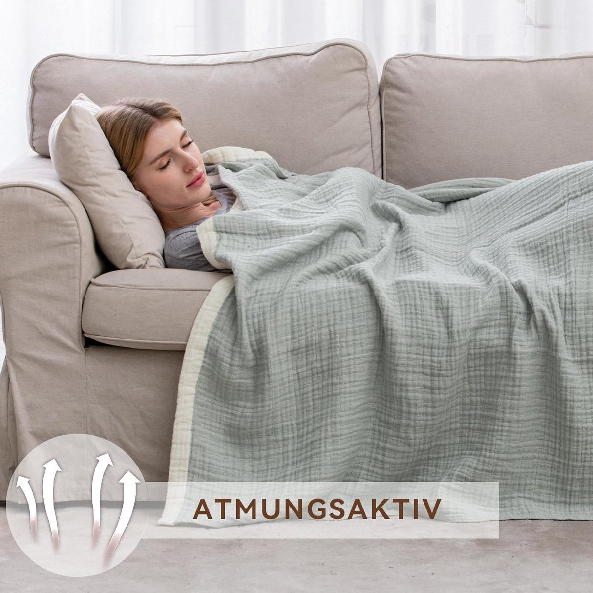 Setuply Luxury™ Muslin Throw Blanket – Boutique Accommodation Collection