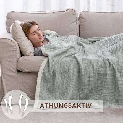 Setuply Luxury™ Muslin Throw Blanket – Boutique Accommodation Collection