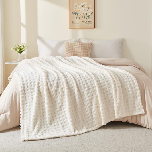 Setuply Luxury™ Waffle Throw Blanket – Boutique Accommodation Collection