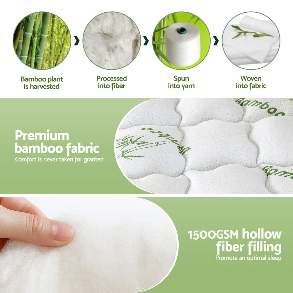 Setuply Luxury™ Bamboo Pillowtop Mattress Topper – Premium Hospitality Collection
