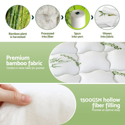 Setuply Luxury™ Bamboo Pillowtop Mattress Topper – Premium Hospitality Collection