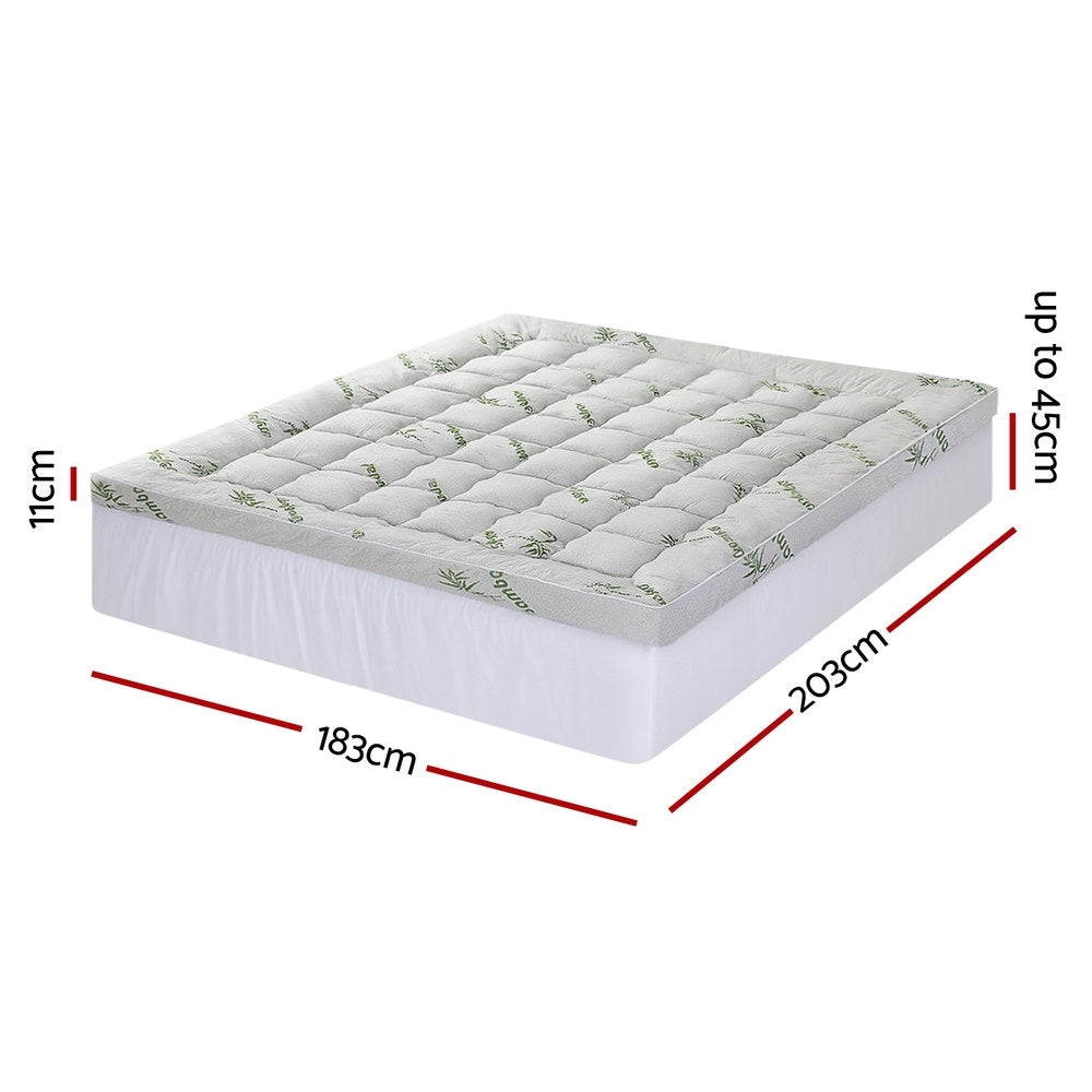 Setuply Luxury™ Bamboo Pillowtop Mattress Topper – Premium Hospitality Collection