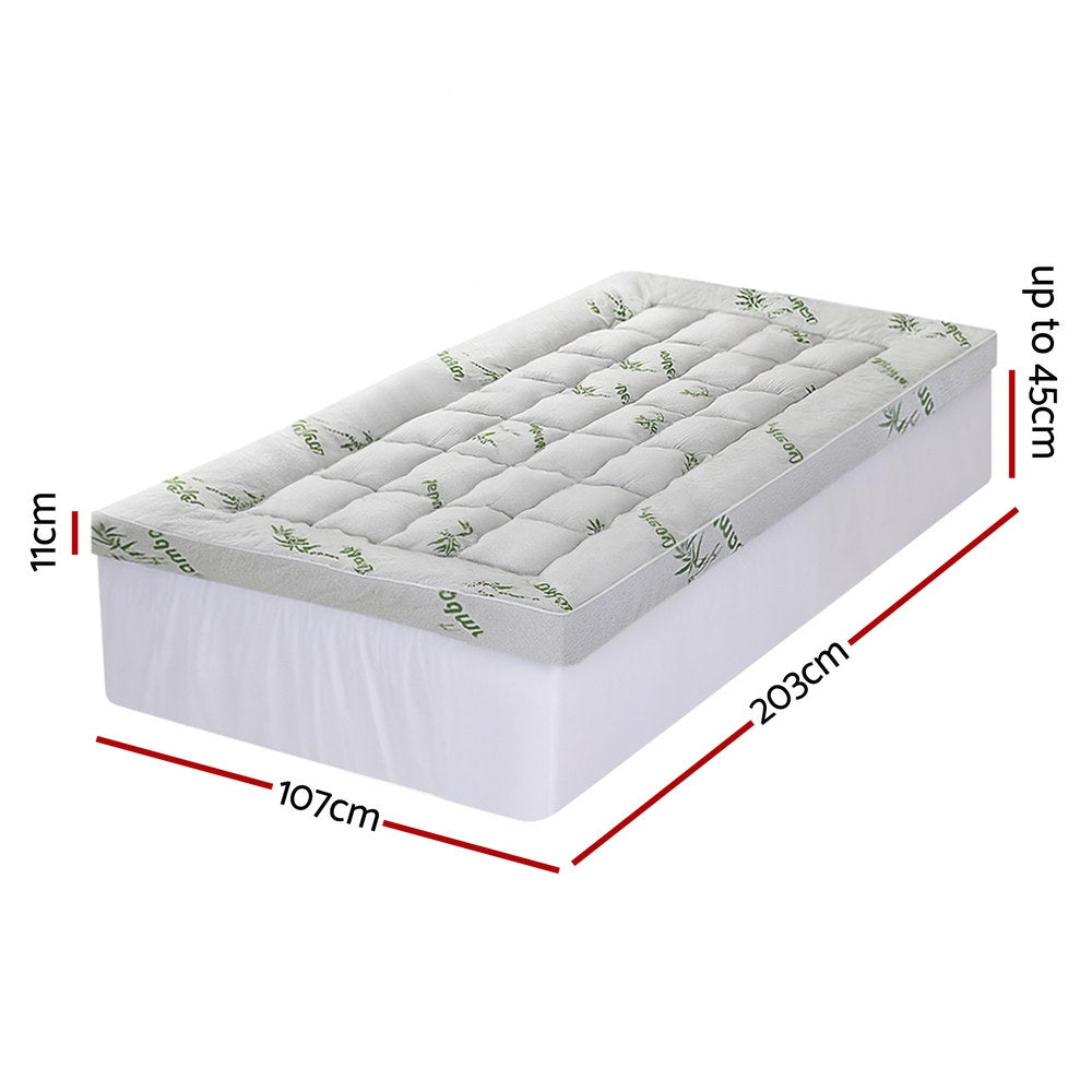 Setuply Luxury™ Bamboo Pillowtop Mattress Topper – Premium Hospitality Collection