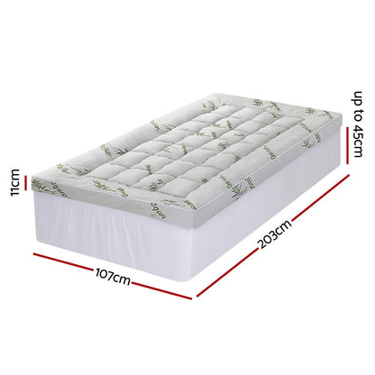 Setuply Luxury™ Bamboo Pillowtop Mattress Topper – Premium Hospitality Collection
