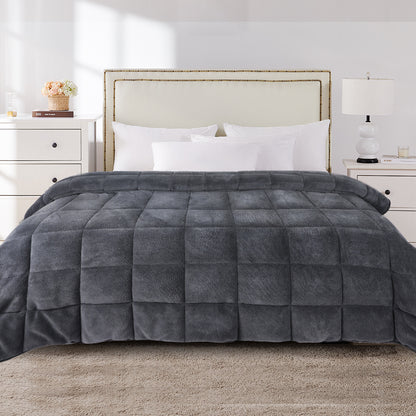 DreamZ Quilt Doona Comforter Blanket Grey King-2006733014155005959