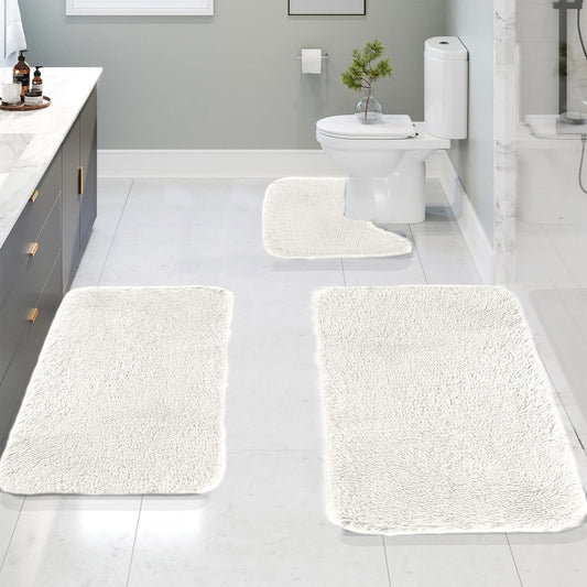 Setuply Luxury™ Plush Bathroom Rug Set – Resort & Spa Collection