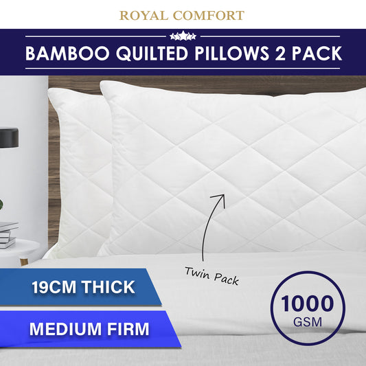 Setuply Luxury™ Bamboo Blend Pillow Pack – Bulk Hospitality Collection