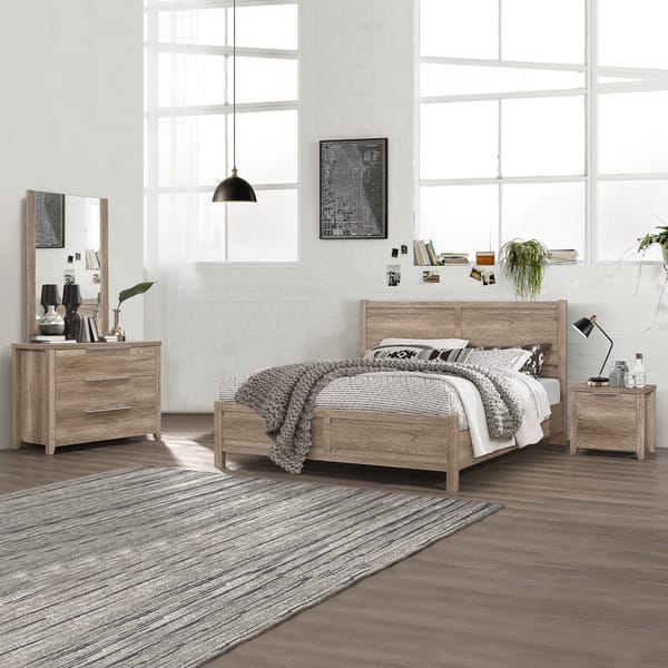 Setuply™ Celeste Bedroom Suite | Oak & White Ash