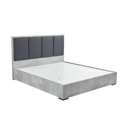 Setuply™ Contemporary COP Fabric Bedroom Suite – Black Oak & Cement