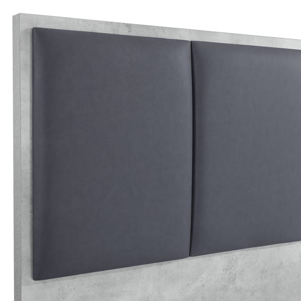 Setuply™ Contemporary COP Fabric Bedroom Suite – Black Oak & Cement