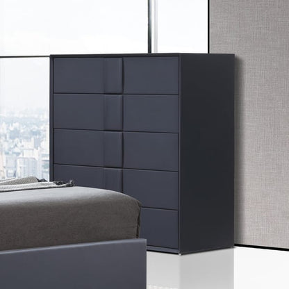Setuply™ Modern Prado 4-Piece Fabric Gas-Lift Queen Bedroom Suite
