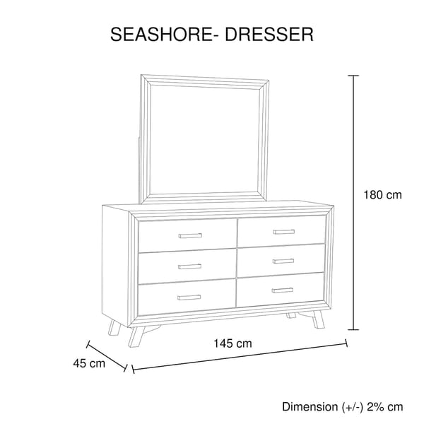 Setuply™ Seashore Bedroom Suite – Silver Brush Acacia Wood