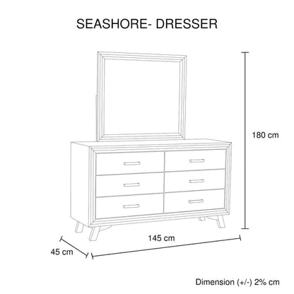 Setuply™ Seashore Bedroom Suite – Silver Brush Acacia Wood
