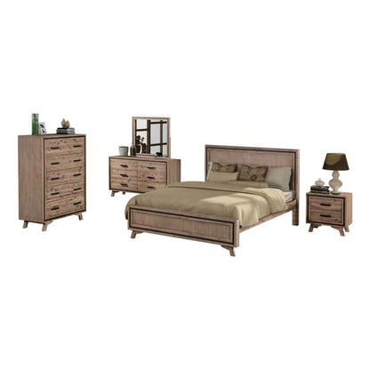 Setuply™ Seashore Bedroom Suite – Silver Brush Acacia Wood
