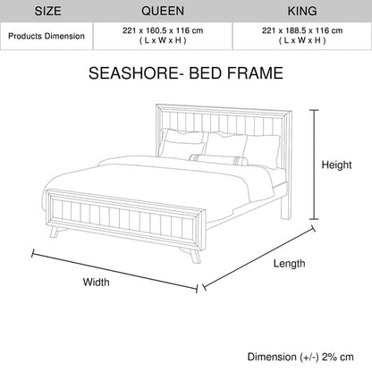 Setuply™ Seashore Bedroom Suite – Silver Brush Acacia Wood