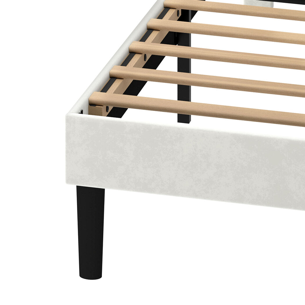 Levede Queen Bed Frame Upholstered Adjustable Headboard Platform Mattress Base-2039479500206641156