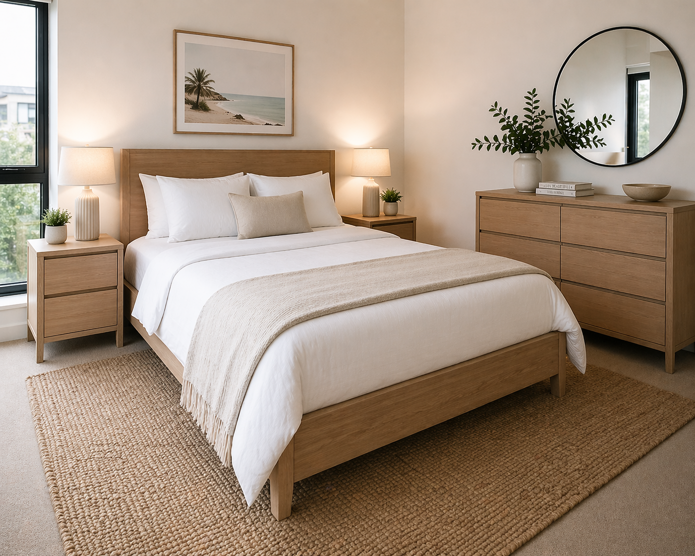 Setuply Commercial™ Airbnb Package – 1 Bedroom (Furniture + Linen Setup)